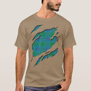 Clan Irvine Tartan Karierte Effekte T-Shirt