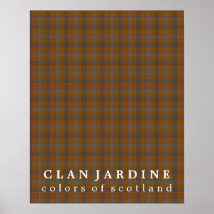 Clan Jardine Colors of Scotland Tartan Poster