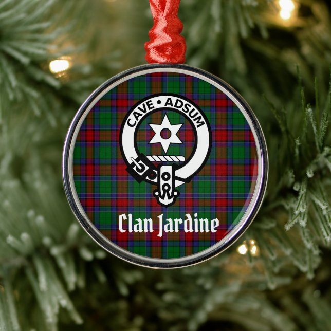 Clan Jardine Wappen Abzeichen und Tartan Ornament Aus Metall (Baum)