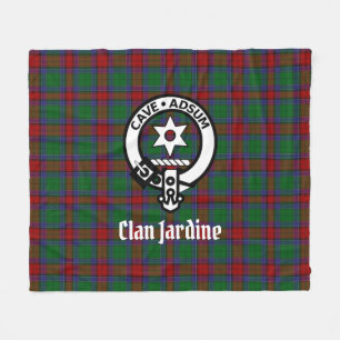 Clan Jardine-Wappen und Tartan  Fleecedecke