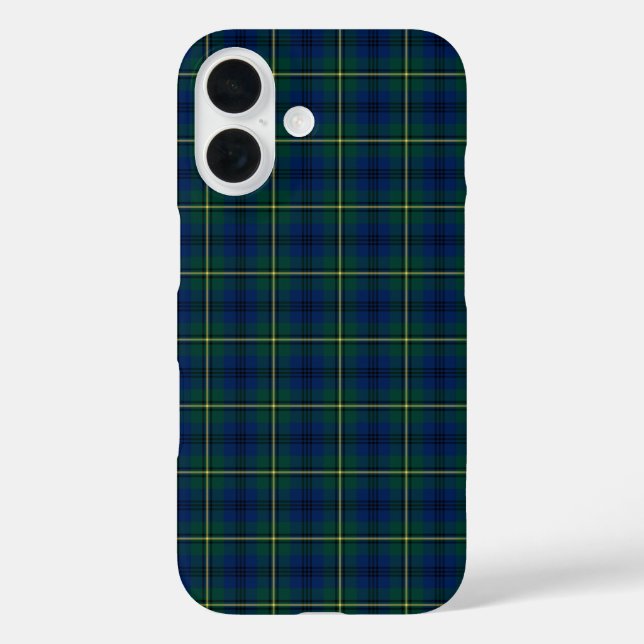 Clan Johnston Blue, Green und Yellow Kariert Case-Mate iPhone Hülle (Rückseite)