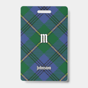 Clan Johnston Tartan Abzeichen Ausweis