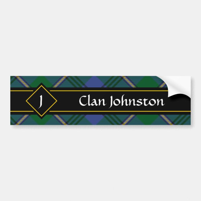 Clan Johnston Tartan Autoaufkleber (Vorne)
