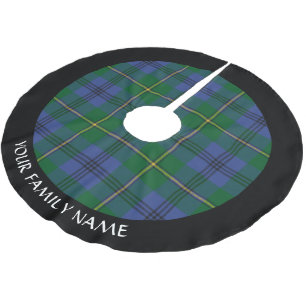 Clan Johnston Tartan Brushed Polyester Tree Skirt Weihnachtsbaumdecke