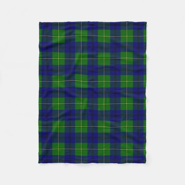 Clan Johnston Tartan Kariert Fleecedecke (Vorderseite)