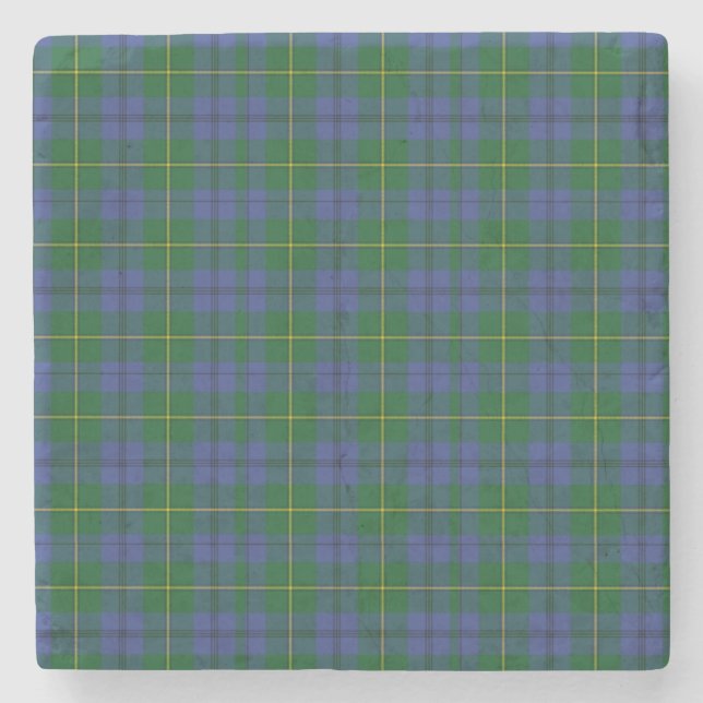 Clan Johnston Tartan Kariert Stone Untersetzer (Vorderseite)