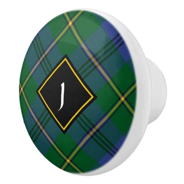 Clan Johnston Tartan Keramik Knob Keramikknauf (Rechts)