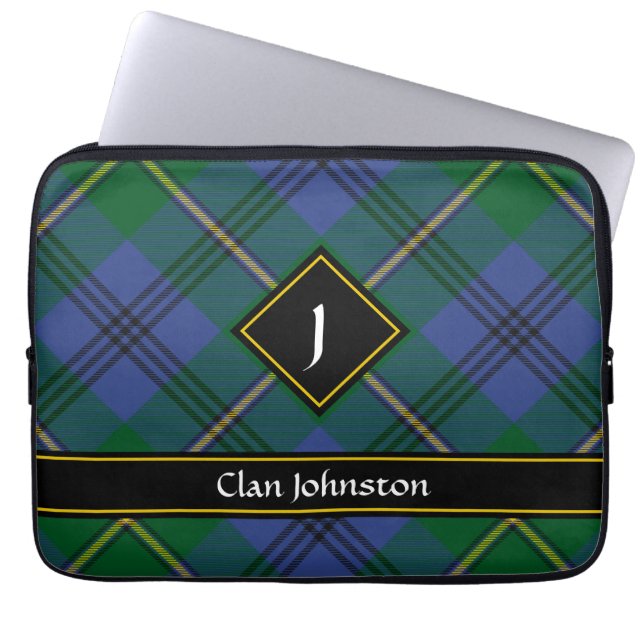 Clan Johnston Tartan Laptop Sleeve (Vorderseite)