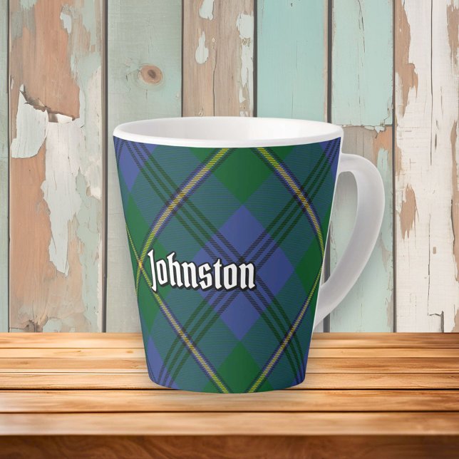 Clan Johnston Tartan Latte Tasse (Von Creator hochgeladen)
