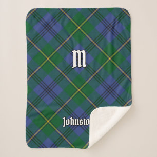 Clan Johnston Tartan Sherpa Blanket Sherpadecke