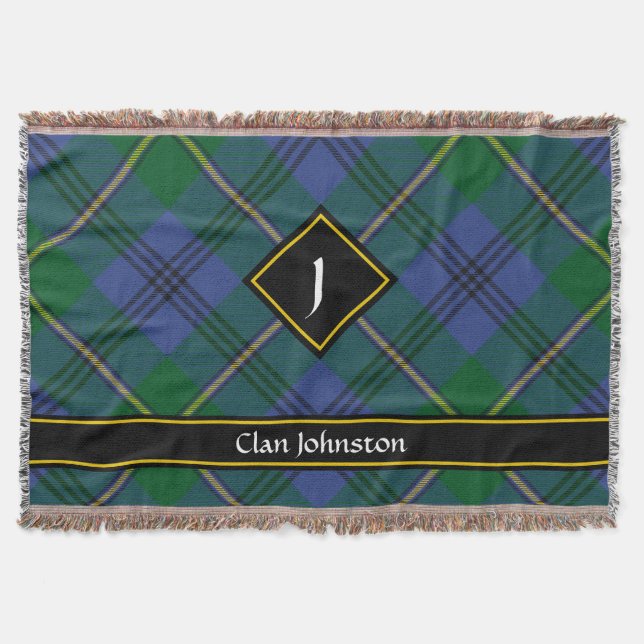 Clan Johnston Tartan Throw Blanket Decke (Vorderseite)