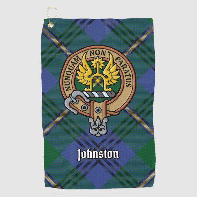 Clan Johnston Wappen Golf Towel Golfhandtuch (Vorderseite)