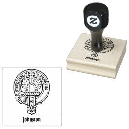 Clan Johnston Wappen Rubber Briefmarke Gummistempel