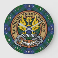 Clan Johnston Wappen über Tartan