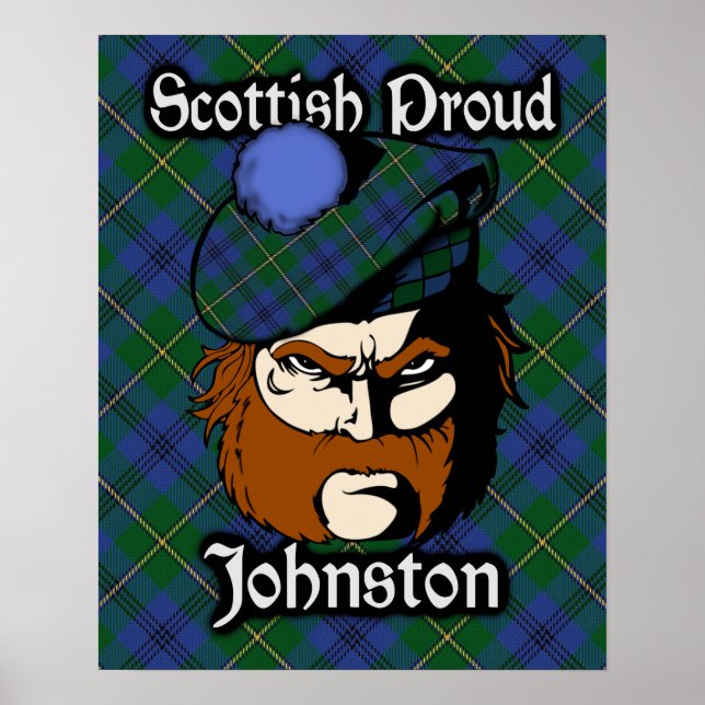 Clan Johnstone Johnston Scottish Tartan Poster (Vorne)