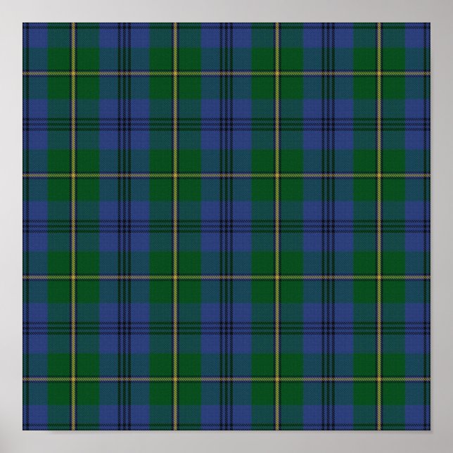 Clan Johnstone Tartan - Digitaler Download Poster (Vorne)