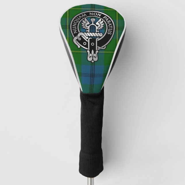 Clan Johnstone Wappen & Tartan Golf Headcover (Vorderseite)