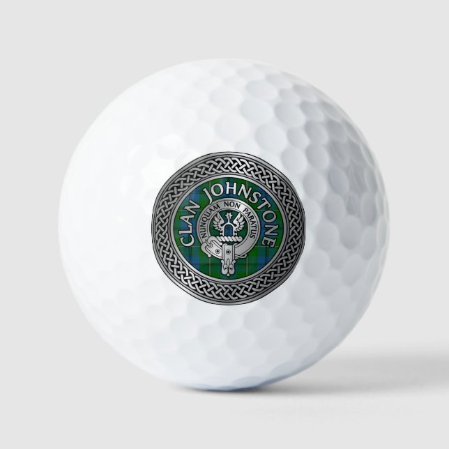 Clan Johnstone Wappen & Tartan Knot Golfball (Vorderseite)
