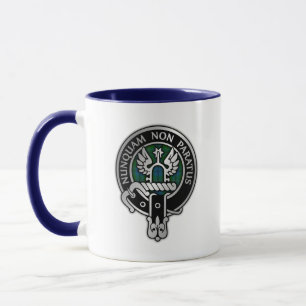 Clan Johnstone Wappen & Tartan Tasse