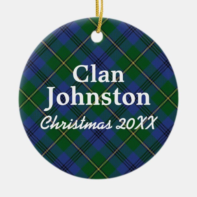 Clan-JohnstonScottishTartan Keramikornament (Vorne)
