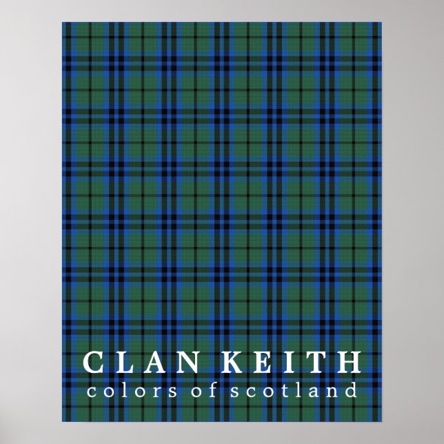 Clan Keith Colors of Scotland Tartan Poster (Vorne)