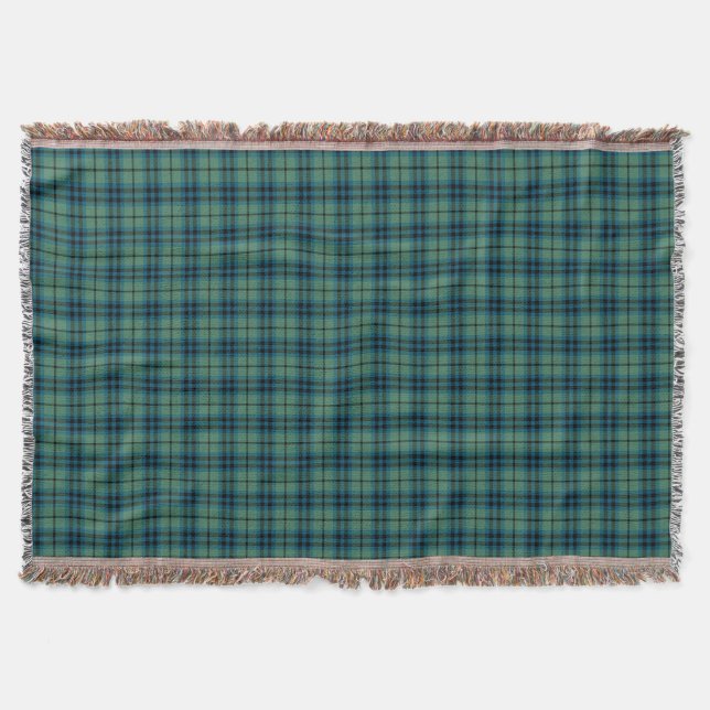 Clan Keith Light Green Ancient Scottish Tartan Decke (Vorderseite)