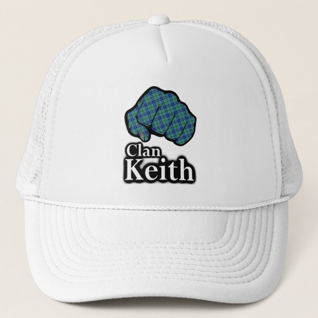 Clan Keith Scotland Proud Tartan Fist Truckerkappe (Vorderseite)