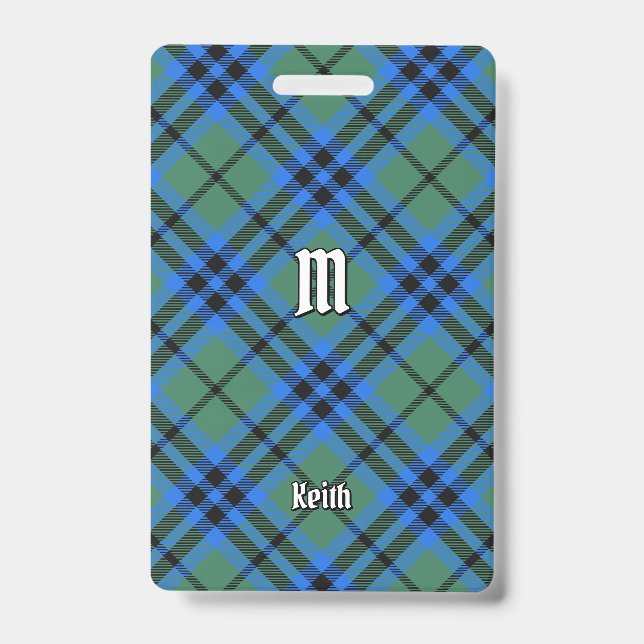 Clan Keith Tartan Abzeichen Ausweis (Vorderseite)
