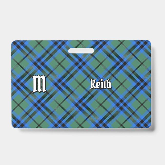 Clan Keith Tartan Abzeichen Ausweis (Vorderseite)