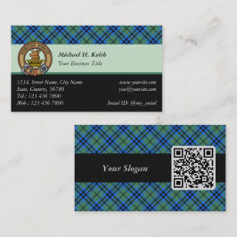 Clan Keith Tartan Business Card Visitenkarte