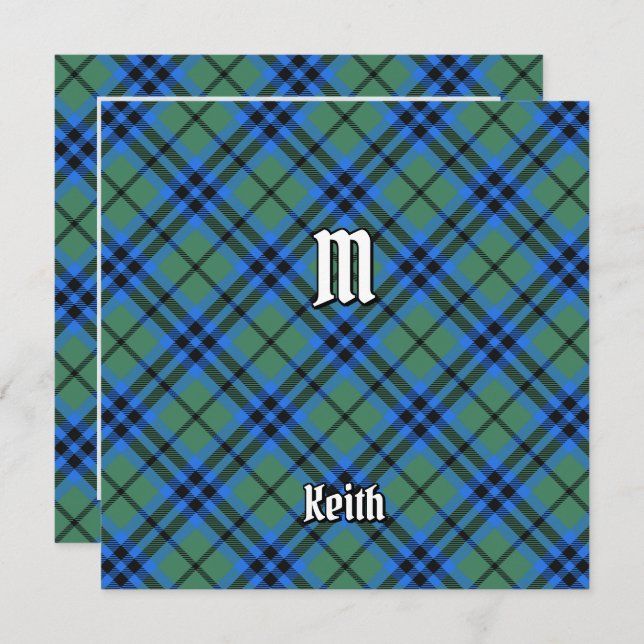 Clan Keith Tartan Einladung (Vorne/Hinten)