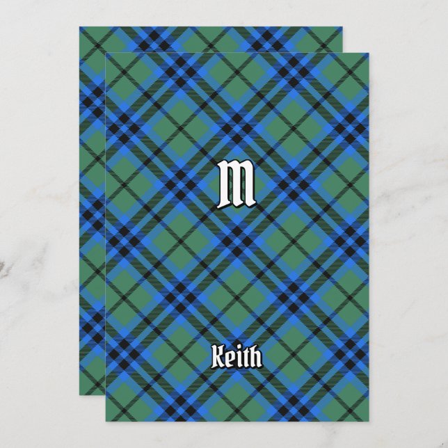 Clan Keith Tartan Einladung (Vorne/Hinten)