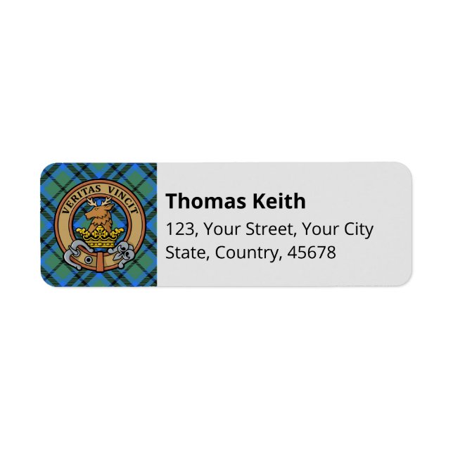 Clan Keith Tartan Label (Vorne)