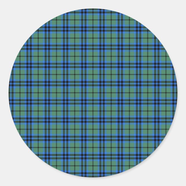 Clan Keith Tartan Runder Aufkleber (Vorderseite)