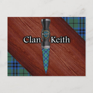 Clan Keith Tartan Sgian Dubh Blade Postkarte
