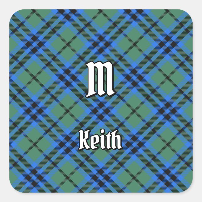Clan Keith Tartan Square Sticker (Vorderseite)