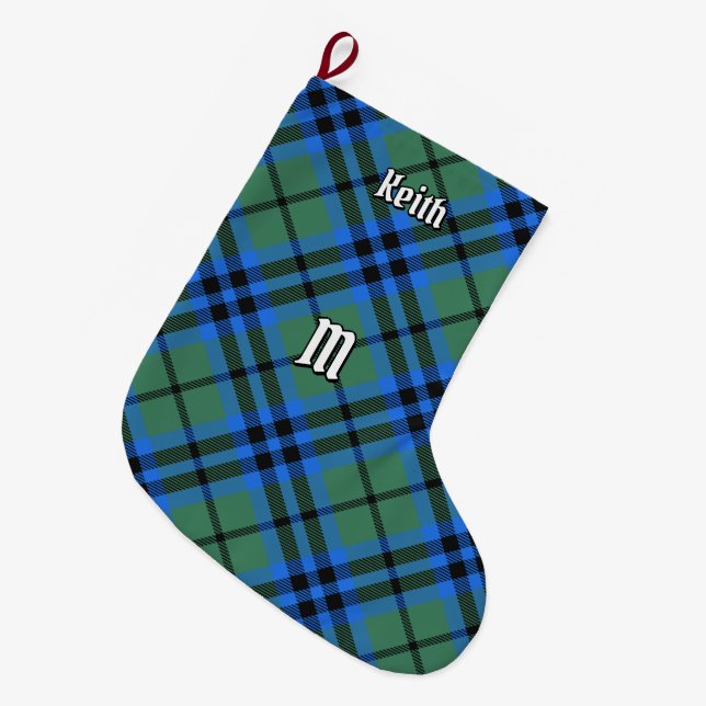Clan Keith Tartan Weihnachts-Strumpf Großer Weihnachtsstrumpf (Vorderansicht (hängend))
