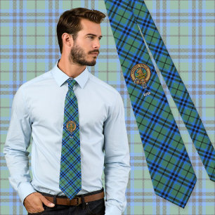 Clan Keith Wappen über Tartan Krawatte