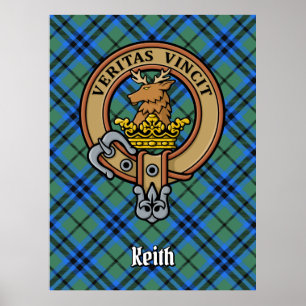 Clan Keith Wappen über Tartan Poster