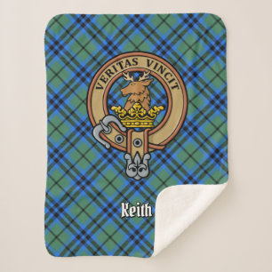 Clan Keith Wappen über Tartan Sherpadecke