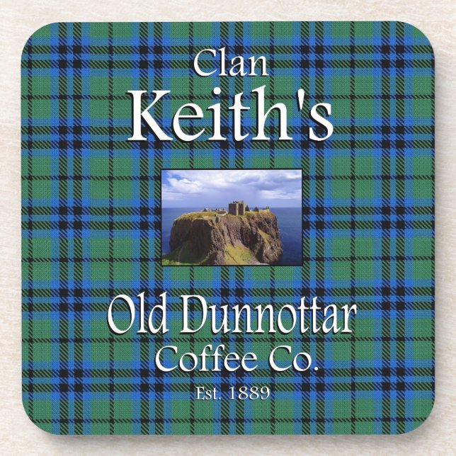 Clan Keith's Old Dunnottar Coffee Co. Getränkeuntersetzer (Vorderseite)