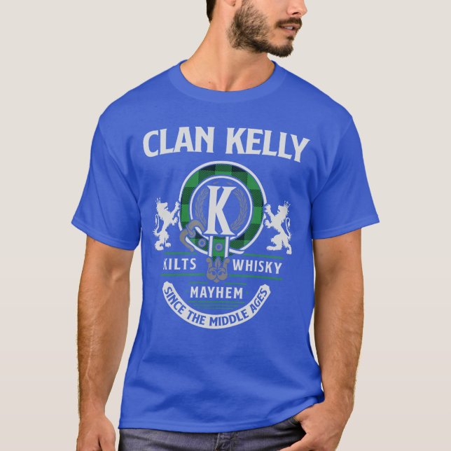 Clan Kelly Scottish Surname Family Highland Games  T-Shirt (Vorderseite)