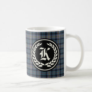 Clan Kennedy Ancient Tartan Monogramm Tasse
