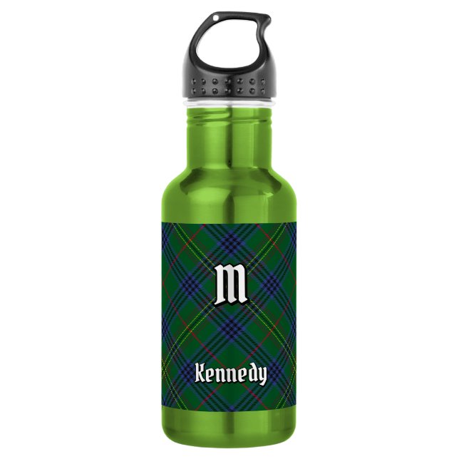 Clan Kennedy Tartan Edelstahlflasche (Vorderseite)