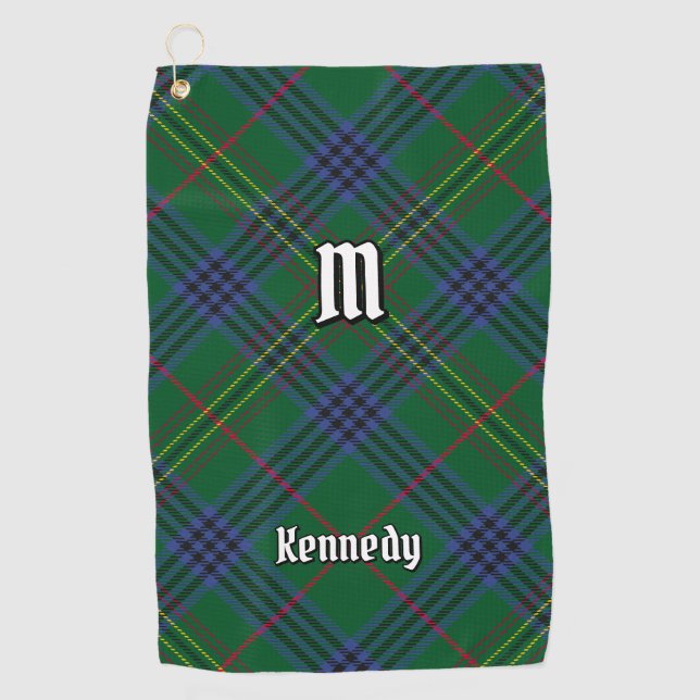 Clan Kennedy Tartan Golfhandtuch (Vorderseite)