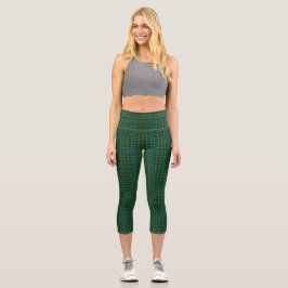 Clan Kennedy Tartan Kariertes Muster Capri Leggings