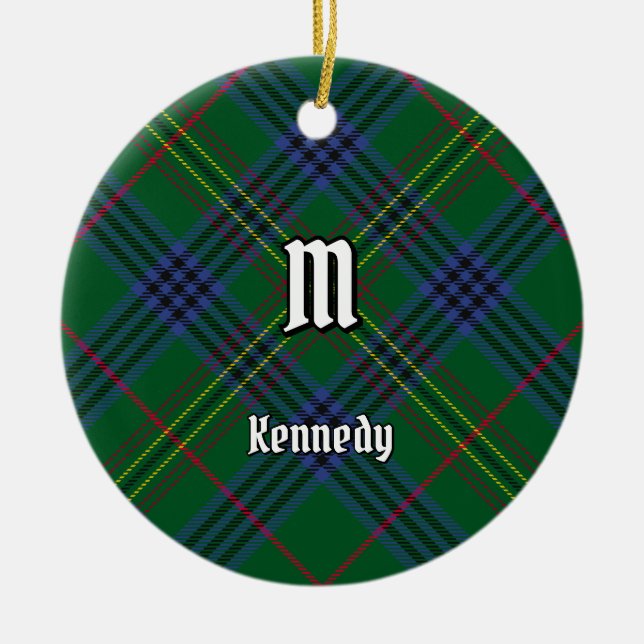 Clan Kennedy Tartan Keramik Ornament (Vorne)
