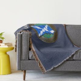 Clan Kennedy Tartan Knot & Flag Decke