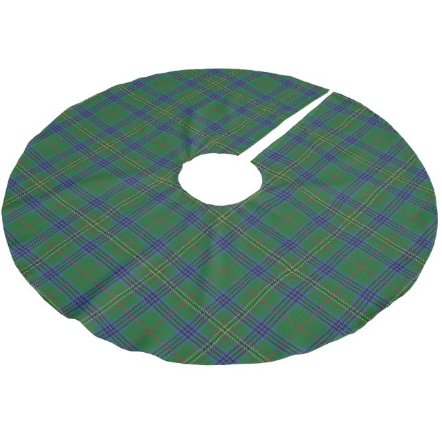 Clan Kennedy Tartan Polyester Weihnachtsbaumdecke (Schrägansicht)