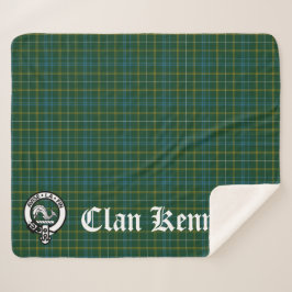 Clan Kennedy Wappen Abzeichen & Tartan Sherpadecke
